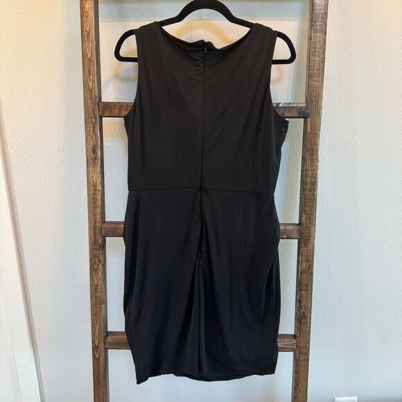 NWT Sam Edelman Black Cowl Neck Bodycon Mini Dress - Picture 3 of 5